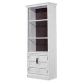 Parker House Shoreham - Effortless White 35 In. Door Bookcase Effortless White Acacia Solids / Birch Veneers SHO#435-EFW