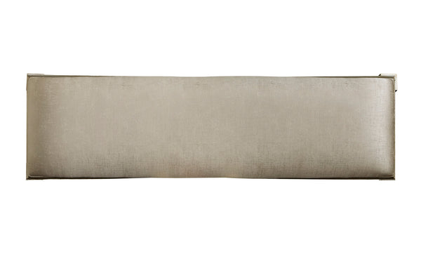A.R.T. Furniture Starlite Glamour Bed Bench In Peri Finish - Upholstered, Elegant Design With Sleek Flare Legs Silver, Silver Parawood Solids,Primavera Veneer,Foam,Fabric 406149-2227