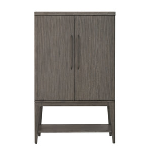 Scott Living Home Griffith Bar Cabinet Gray with Light Wood Finish P367DJ500 Pulaski Furniture