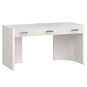Bernhardt Bernhardt Stratum Desk With Mist Top & Fossil Faux Stone Ends, Polished Nickel Pulls, Usb/Ac D22514