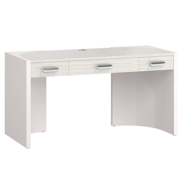 Bernhardt Bernhardt Stratum Desk With Mist Top & Fossil Faux Stone Ends, Polished Nickel Pulls, Usb/Ac D22514