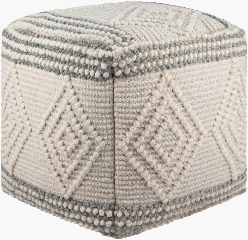 Livabliss Hygge Hand-woven Cotton Wool Cube Pouf for Living Room Seating or Footrest HGPF003-181818