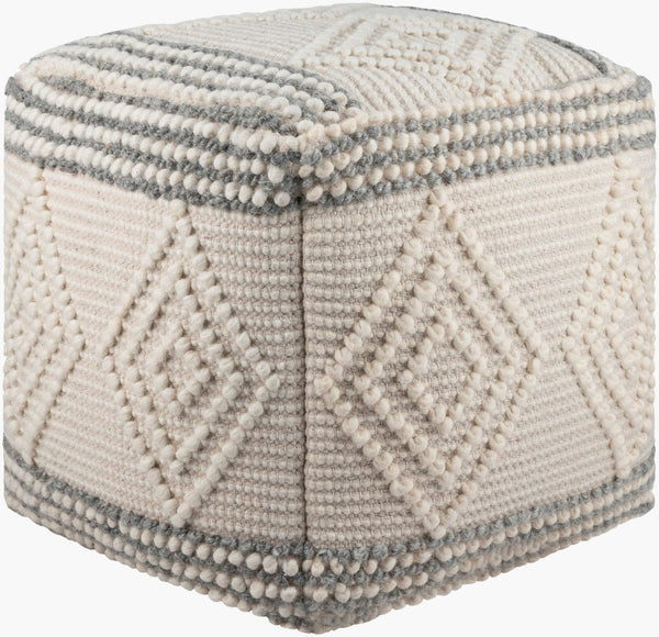 Livabliss Hygge Hand-woven Cotton Wool Cube Pouf for Living Room Seating or Footrest HGPF003-181818
