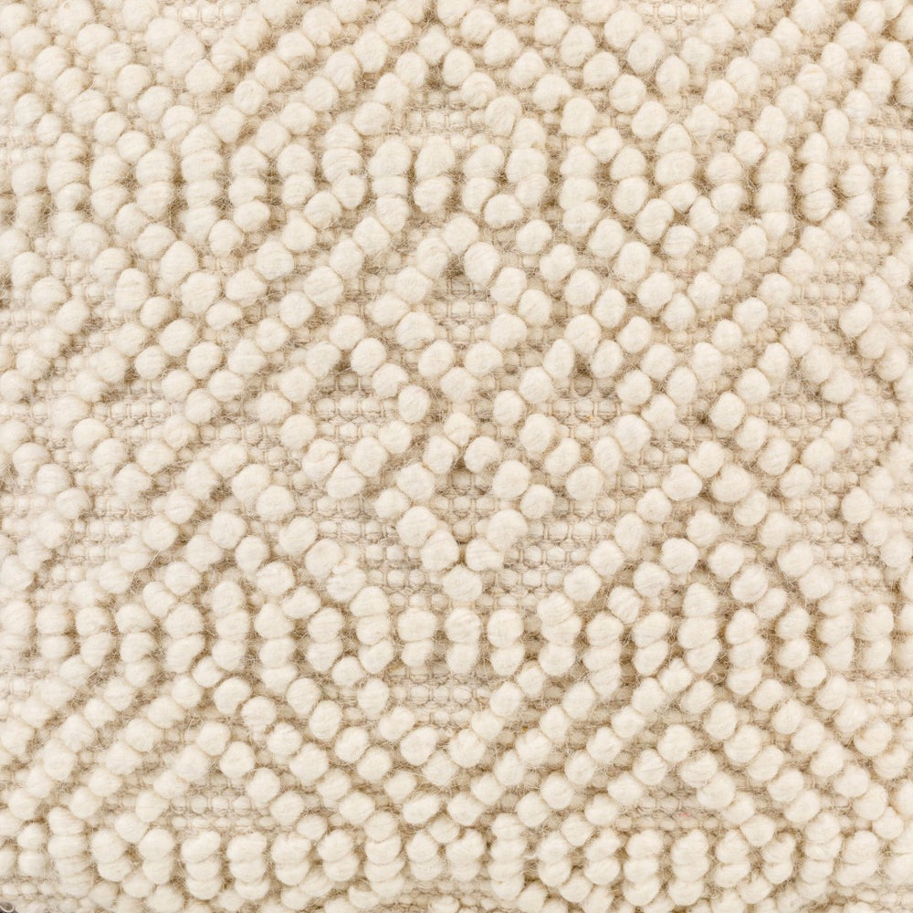 Livabliss Hygge Hand-woven Wool Cotton Cube Pouf Artisan Ottoman for Bohemian Living Spaces HGPF006-181818