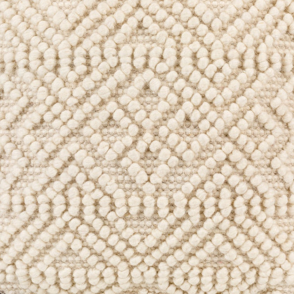 Livabliss Hygge Hand-woven Wool Cotton Cube Pouf Artisan Ottoman for Bohemian Living Spaces HGPF006-181818