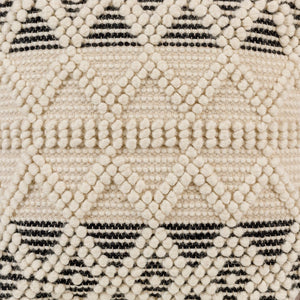 Livabliss Hygge Hand-woven Cube Pouf with Polybead Fill for Cozy Living Rooms and Bedrooms HGPF007-181818