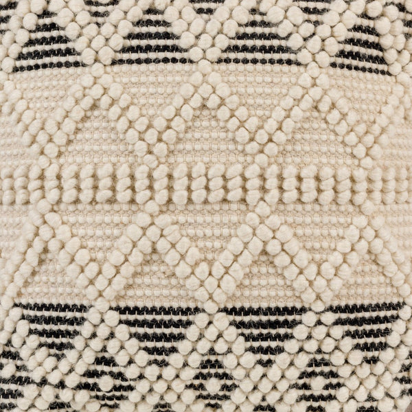Livabliss Hygge Hand-woven Cube Pouf with Polybead Fill for Cozy Living Rooms and Bedrooms HGPF007-181818