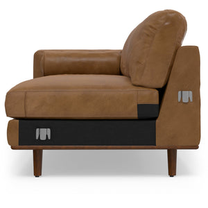 English Elm Morrison Right Sectional Sofa In Rich Caramel Brown Leather - Stylish Comfort For Modern Living B136P159597