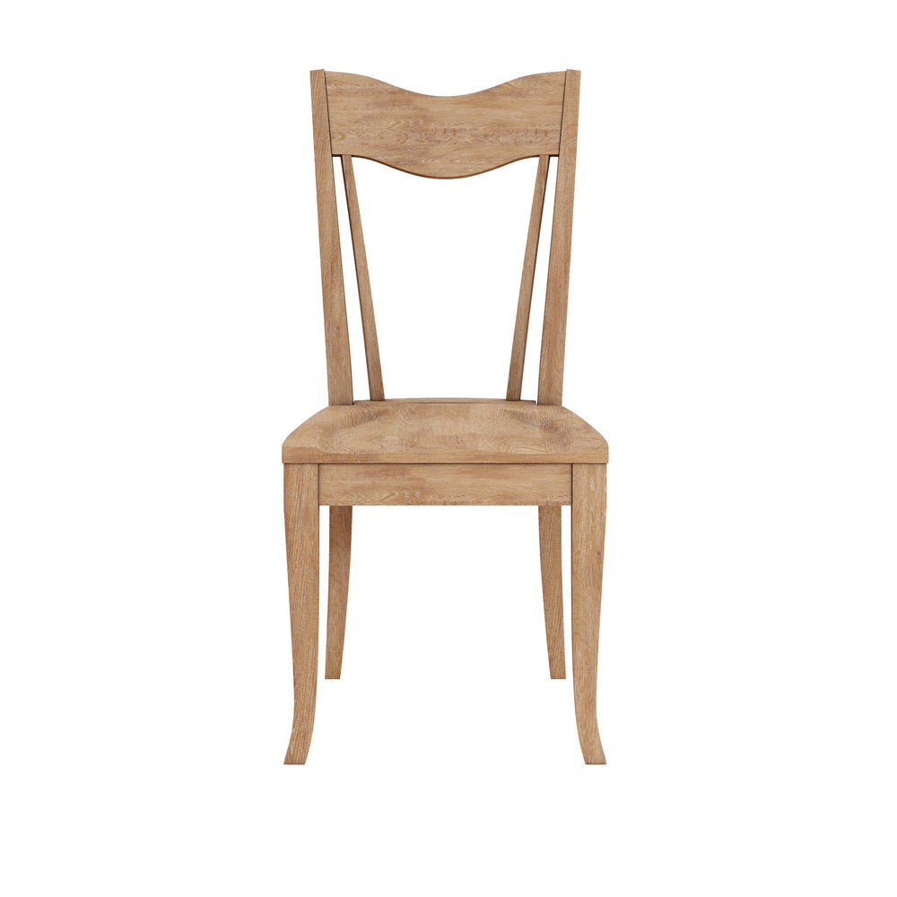 A.R.T. Furniture Set Of 2 - Post Wood Side Chair Set - Stylish New Traditional Design, Cracked Almond Finish, Solid Wood Comfort - Set Of 2 Light Brown Ash & Pine Solid,Plank,Effect Flakey Oak And Pine Veneer 288206-2355