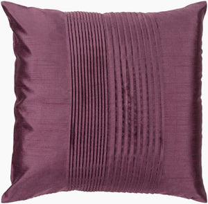 Surya Solid Pleated Pillow Cover 22"L X 22"W - Elegant, Durable Accent For Timeless Home Decor Style Purple Polyester,Polyester Hh016-1818
