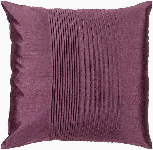 Surya Solid Pleated Pillow Cover 22"L X 22"W - Elegant, Durable Accent For Timeless Home Decor Style Purple Polyester,Polyester Hh016-1818