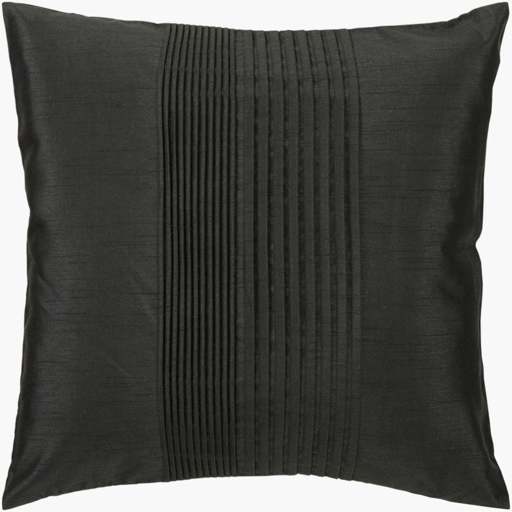 Livabliss Solid Pleated Square Accent Pillow Polyester Textured Transitional Sofa Bedroom Decor HH027-2222D