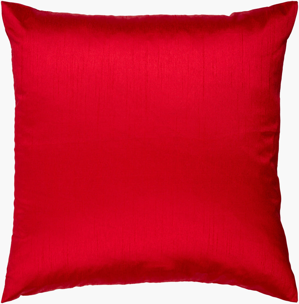 Surya Solid Luxe Pillow Kit - 20"X20" Decorative Covers & Inserts For Timeless Home Comfort & Style Red Polyester,Polyester Hh035-2222d