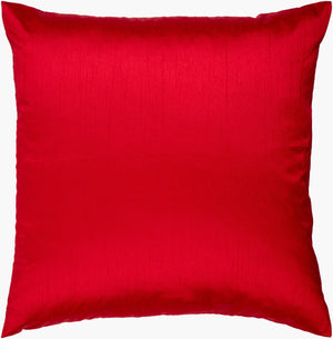 Surya Solid Luxe Pillow Kit - 20"X20" Decorative Covers & Inserts For Timeless Home Comfort & Style Red Polyester,Polyester Hh035-2222d