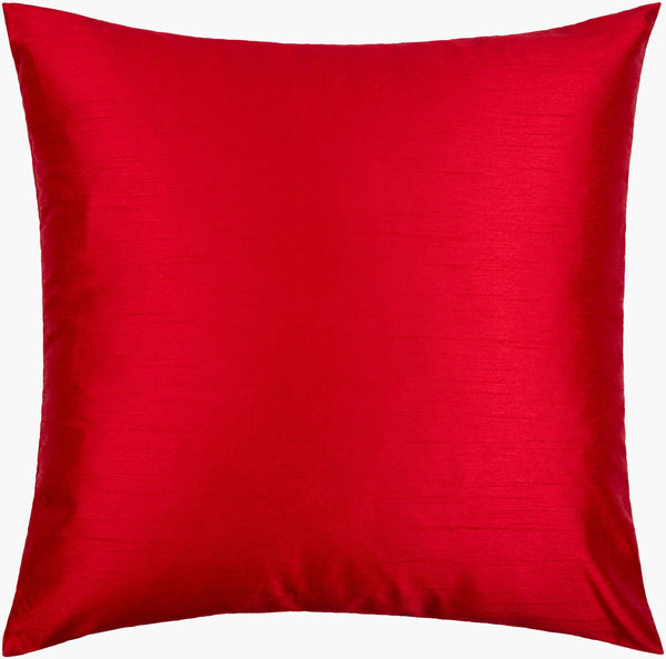 Surya Solid Luxe Pillow Kit - 20"X20" Decorative Covers & Inserts For Timeless Home Comfort & Style Red Polyester,Polyester Hh035-2222d