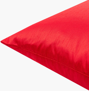 Surya Solid Luxe Pillow Kit - 20"X20" Decorative Covers & Inserts For Timeless Home Comfort & Style Red Polyester,Polyester Hh035-2222d