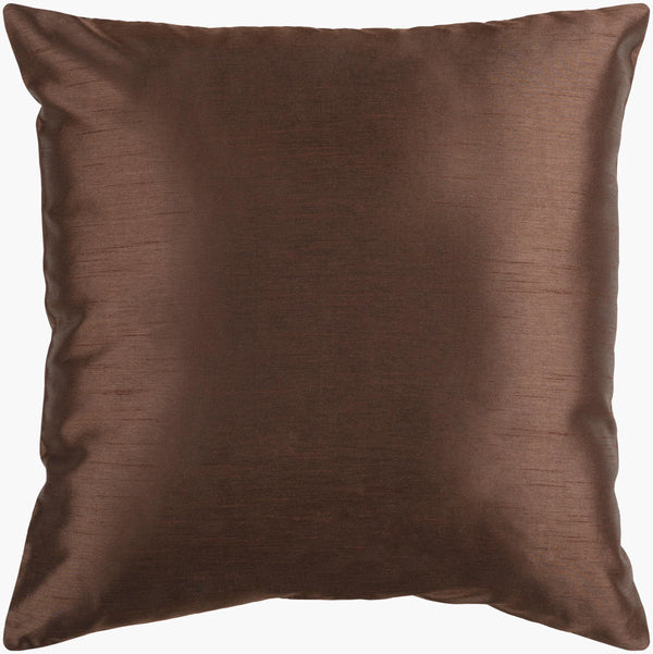 Surya Solid Luxe Pillow Kit - 20"X20" Decorative Covers & Inserts For Timeless Home Comfort & Style Brown Polyester,Polyester Hh040-2222p