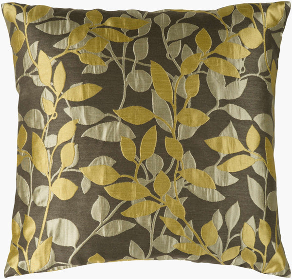 Surya Wind Chime Luxurious 18"L X 18"W Accent Pillow - Plush, Stylish, Easy Care For Your Home Decor! Green Polyester,Polyester Hh060-1818p