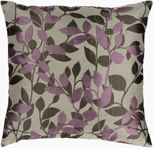 Surya Wind Chime Luxurious 18"L X 18"W Accent Pillow - Plush, Stylish, Easy Care For Your Home Decor! Brown Polyester,Polyester Hh062-1818p