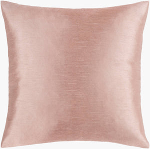 Surya Solid Luxe Pillow Kit - 20"X20" Decorative Covers & Inserts For Timeless Home Comfort & Style Dusty Pink Polyester,Polyester Hh134-1818d