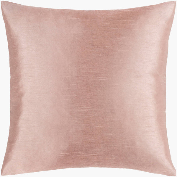 Surya Solid Luxe Pillow Kit - 20"X20" Decorative Covers & Inserts For Timeless Home Comfort & Style Dusty Pink Polyester,Polyester Hh134-1818d