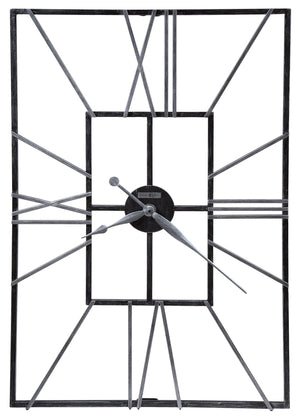 Hekman Furniture 625593 Oversized Park Slope Wall Clock - Bold Iron Design With Aged Roman Numerals For Modern Spaces Metal Park Slope Wall Clock 625593