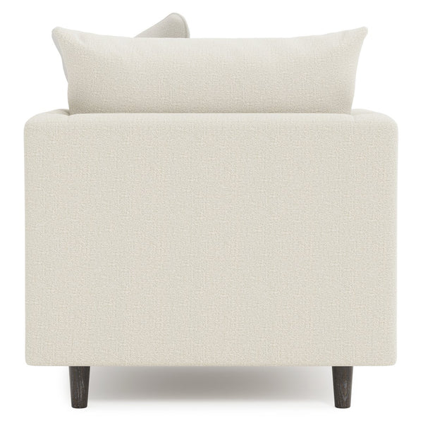 Bernhardt Bernhardt Colette Tuxedo Chair With Feather-Down T-Cushion, Exposed Wood Feet, Custom Upholstery Options - Made to Order P7422A