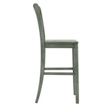 Homelegance By Top-Line Juliette X-Back Bar Height Chairs (Set of 2) Green Rubberwood