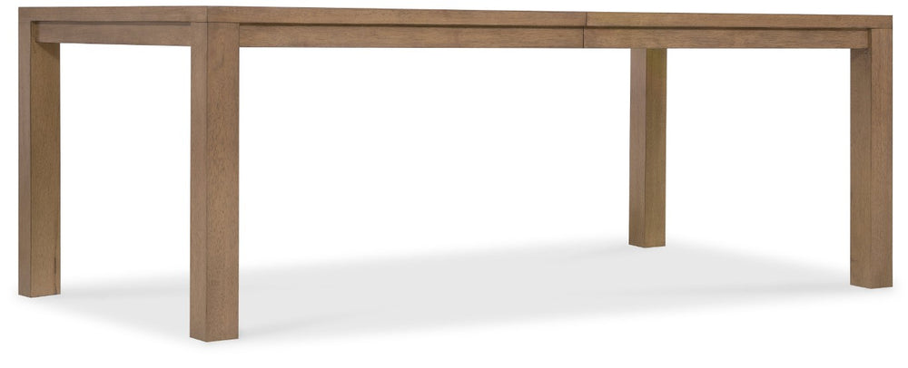 Hooker Furniture Sonnet Wren Finish Rectangle Dining Table With Chunky Legs And 18" Leaf — Oak Veneer Elegance 6072-75200-85