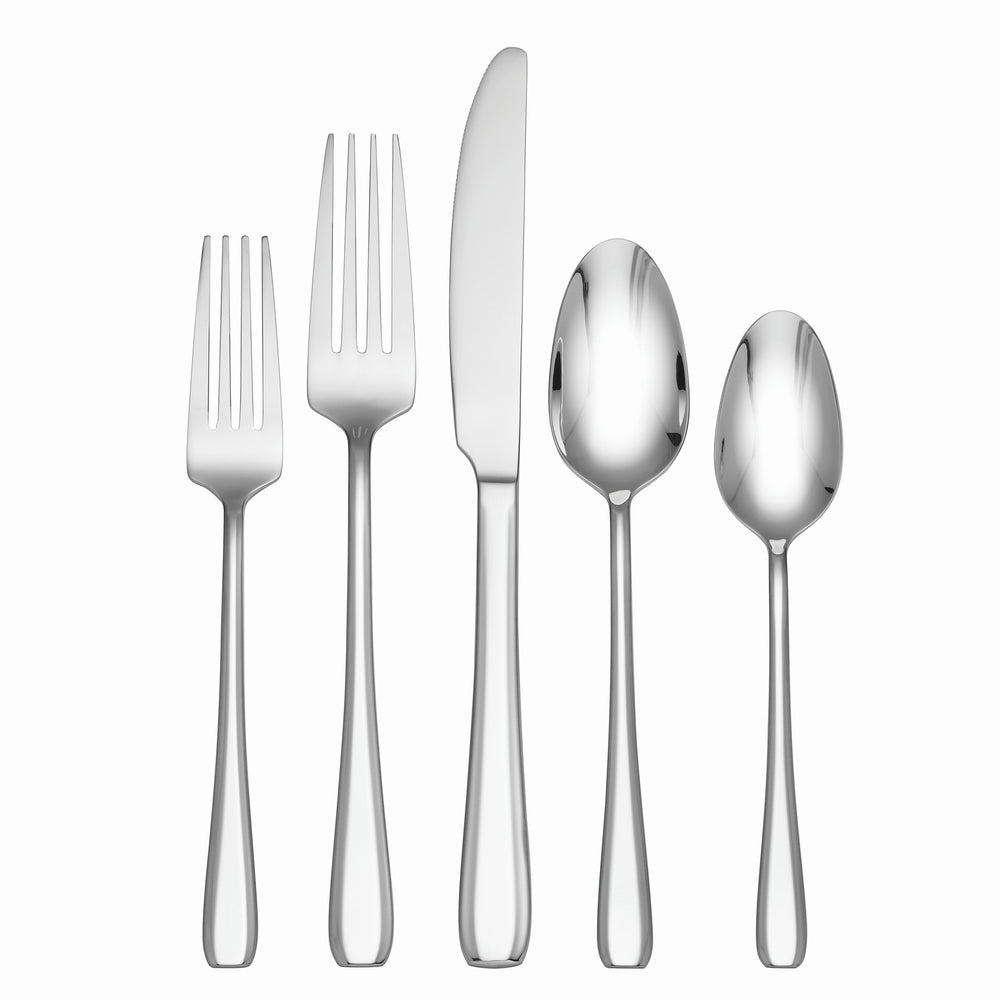 Lenox Oneida Waverly 20 Piece Everyday Flatware Set, Service for 4 Metallic, STAINLESS METAL B1059020AL21