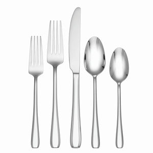 Lenox Oneida Waverly 20 Piece Everyday Flatware Set, Service for 4 Metallic, STAINLESS METAL B1059020AL21