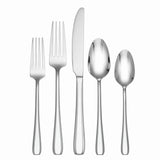 Oneida Waverly 20-Piece Stainless Steel Flatware Set, Mirror Finish, Dishwasher Safe