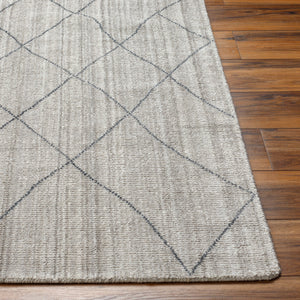 Highland HHD-2300 9' x 12' Handmade Rug HHD2300-912  Light Gray, Charcoal, Medium Gray Surya