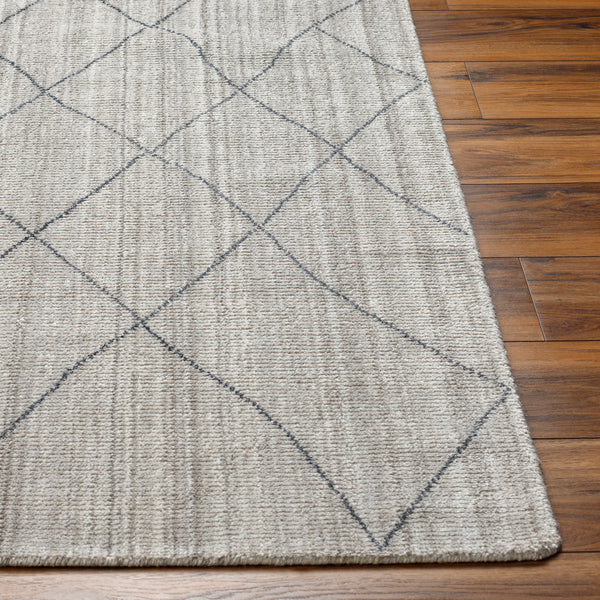 Highland HHD-2300 9' x 12' Handmade Rug HHD2300-912  Light Gray, Charcoal, Medium Gray Surya
