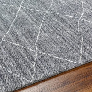 Surya Highland Handmade 2' X 3' Area Rug - Eco-friendly, Hand-loomed, Durable Design For Elegant Spaces Silver Gray Recycled Pet Yarn Hhd2301-268