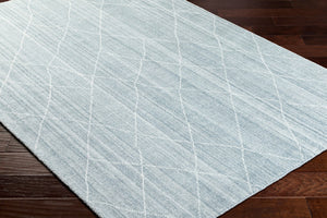 Surya Highland Handmade 2' X 3' Area Rug - Eco-friendly, Hand-loomed, Durable Design For Elegant Spaces Ice Blue Recycled Pet Yarn Hhd2302-23