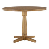 Homelegance By Top-Line Juliette Round Two-Tone Dining Table Oak Rubberwood