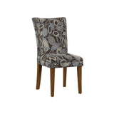 Homelegance By Top-Line Harmonn Print Parsons Dining Side Chairs (Set of 2) Brown Rubberwood