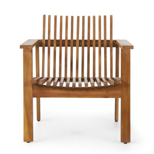 English Elm Outdoor Acacia Slatted Club Chairs Set of 2 Teak Finish Patio Lounge Seating 71921.00WTC