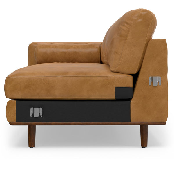 English Elm Morrison Right Sectional Sofa In Sienna Leather - Mid-Century Modern Comfort For Stylish Living B136P159599
