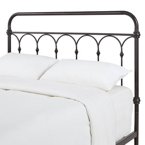 Homelegance By Top-Line Gracen Casted Knot Metal Bed Dark Bronze Metal