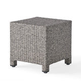 Christopher Knight Home® - Noble House - Puerta Outdoor Mixed Black Wicker Side Table