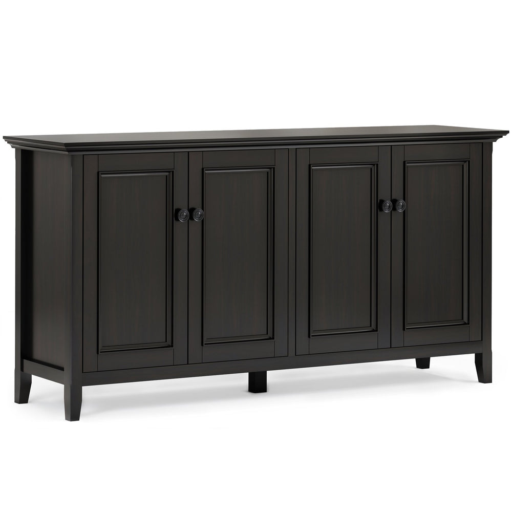 English Elm Amherst 66" Solid Wood Storage Cabinet In Hickory Brown - Stylish Buffet With Adjustable Shelves B136P158352