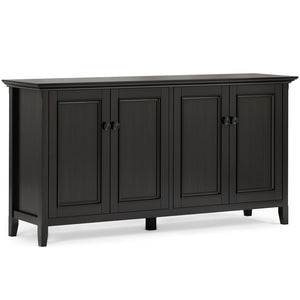 English Elm Amherst 66" Solid Wood Storage Cabinet In Hickory Brown - Stylish Buffet With Adjustable Shelves B136P158352