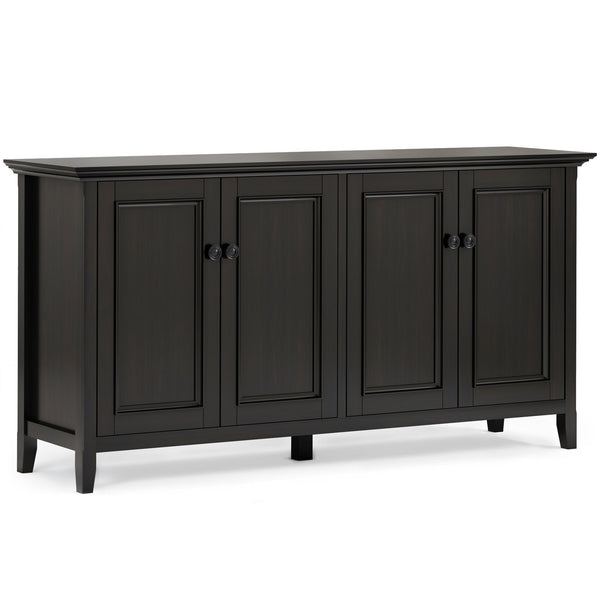 English Elm Amherst 66" Solid Wood Storage Cabinet In Hickory Brown - Stylish Buffet With Adjustable Shelves B136P158352