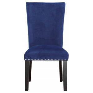 Steve Silver Camila Blue Velvet Dining chair, Set of 2 CM540SBN