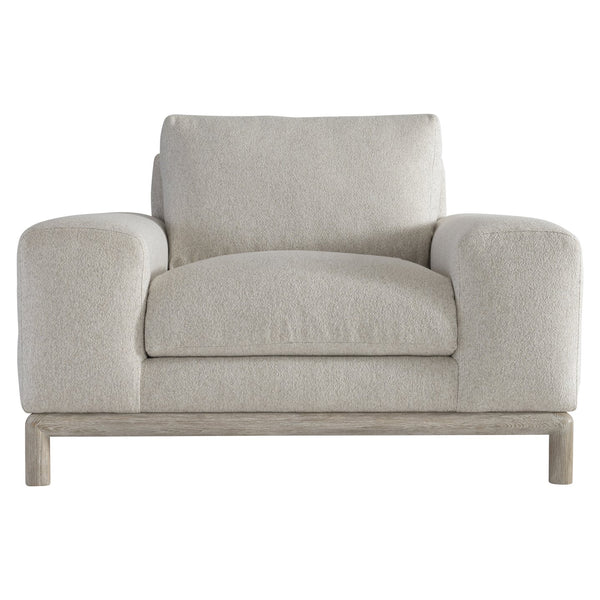 Bernhardt Bernhardt Hadley Oversized Fabric Chair With High-Loft Cushion, Block Arms & Flaxen Wood Frame (Made-To-Order) P6283A