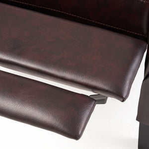 English Elm Christopher Knight Home® - Fabric Burgundy Recliner Chair Mid-Century PU Leather Pushback Sofa with Tufted Cushion, Compact Comfort 57574.00BDY