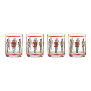 Lenox Nutcracker DOF Glasses, Set of 4 Red & Green, NO COLOR GLASS,CRYSTAL 896921