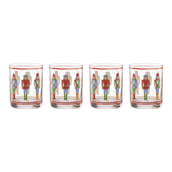 Lenox Nutcracker DOF Glasses, Set of 4 Red & Green, NO COLOR GLASS,CRYSTAL 896921